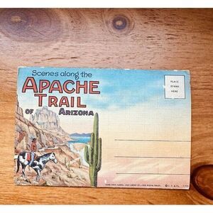 Scenes Along‎ The Apache Trail Of Arizona Foldout Colorful Cards Images Vintage